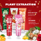 Christmas gift 5/box hand cream set, cream texture, hand cream travel pack, durable moisturizer-30g/piece gift for women