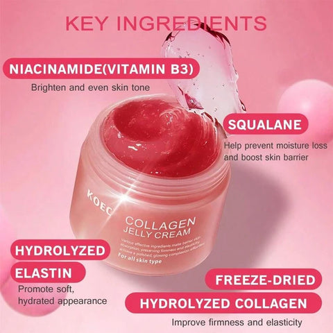 100g Collagen Jelly Face Cream Enhances The Skin's Barrier Improve Firmness Elasticity Soft Moist Essence Shrink Pores Cosmetics