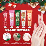 Christmas gift 5/box hand cream set, cream texture, hand cream travel pack, durable moisturizer-30g/piece gift for women